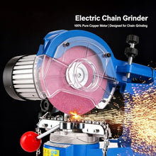 Opazua Electric Chainsaw Sharpener, 230w Chain Saw Grinder, 3000 RPM Speed, 145mm Abrasive Grinding Wheel, Adjustable Sharpening Angle, Chain Blade Grinding Tool for All Saw Chains