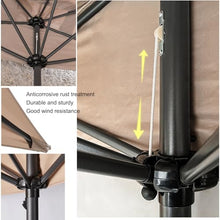 Retractable Awning,Awnings for Patio Waterproof,Adjustable Outdoor Umbrellas for Patio with Support Pole Stand,Sun Shade Awning Cover,for Backyard, Garden, Balcony,No Base (Color : Beige 250CM)