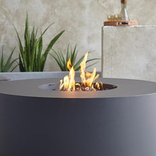 Covewood 41 Inch Round Aluminum Propane Fire Pit Table in Black By Lakeview Outdoor Designs