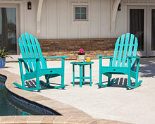 Trex Outdoor Furniture Cape Cod 3-Piece Adirondack Rocking Chair Set with Side Table