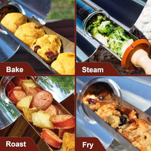 Memykoy Portable Solar Cooker Solar Oven 4.5L Large Capacity Solar Cooker Outdoor Oven Camping Cooker with Thermometer, for 5-8 People Camping or Hiking