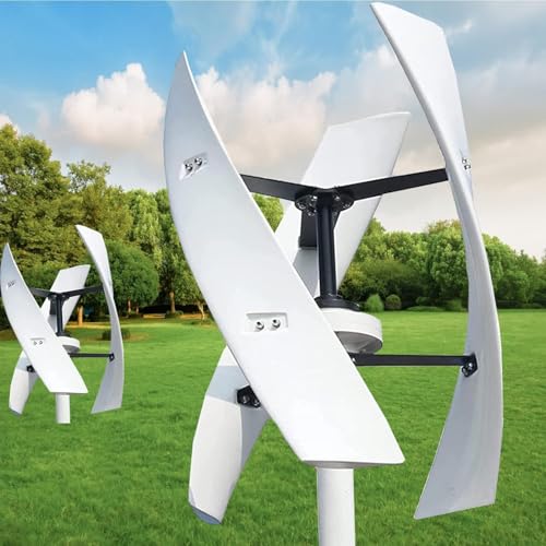 Tsampa Wind Turbine Generator Kit, 20000W Vertical Axis Wind Turbine Generator, Generator with Controller on Grid Inverter Vertical Axis Wind Turbine for Home(24V)