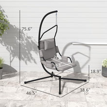 Seeheool Hanging Swing Chair,Hammock Chair with Stand andCoating Cushion,with Steel Frame for Indoor and Outdoor
