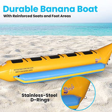 SereneLife Jovial 5-Person Inflatable Banana Boat Yellow