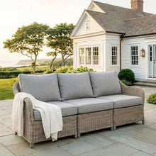Martha Stewart Lily Pond 3-Seat Modular Patio Sofa, Gray
