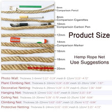 Natural Jute Bird Net,Pet Climbing Netting for Budgies Parrot Conure Parakeets Blue & Gold Macaw,Parakeet Cage Toy Accessories Nets for Cockatoo Habitat,Chew T(Size:2M×7M(6.5FT×22.9FT),Color:Jute)