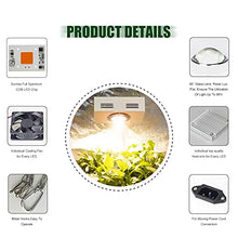 5sssallefaa 150W LED Grow Light Full Spectrum Growing Light Mute 90° Glass Lens COB Plant Grow Lamp for Indoor Hydroponic Greenhouse Plants All Stage Growing Tent