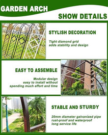 Garden Trellis, Metal Garden Trellis Wedding Arch with Base Or Ground Stakes Multicolor Multiple Sizes(Green-b,140x230cm/4.5x7.5ft)