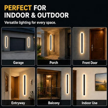 pedforn 2pack 59in Modern Outdoor Wall Light,Dimmable LED Exterior Sconce