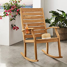 Cambridge Casual Briton Teak Wood 2 Piece Porch Rocking Chair Set