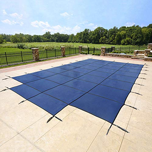Blue Wave Arctic Armor Mesh Safety Cover for 20ft x 40ft Pools with Center Step Blue