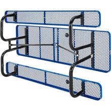 Global Industrial 8’L Rectangular Picnic Table, Expanded Metal, Blue