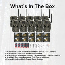 Stealth Cam 36MP Fusion Max Cellular Trail Camera Bundle with 10x Accessories