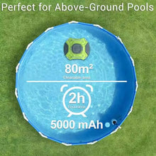 Automatic Cordless Robotic Pool Cleaner, 180 Minutes Runtime, Ideal for In-Ground Flat Pools Up to 1000 Sq.Ft