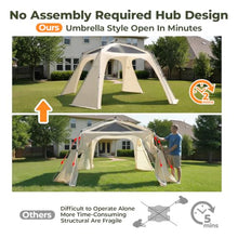 Alvantor® 12' x 12' Pop Up Gazebo, All Weather 4-Season Instant Canopy Tent, UPF 50+ Waterproof Lightweight, Addable PVC/Mesh/Polyester Curtains Pergola for Patio Backyard Deck Camping Beach
