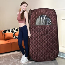 POGHDBXA Sauna Accessories, Compact Portable Steam Sauna Tent Therapeutic for Detox Relaxation Time Remote Control Personal for Home(Red)