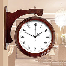 ERTTGWGF Outdoor Garden Double Sided Clock, Station with Vintage Antique-Look Wall-Mounted for Indoor Garden Beautiful Scenery