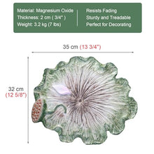 Kunovo Stepping Stone for Garden Walkway, Dimensional Lotus Leaf Modeling Decorative Garden Accent Stones, Courtyard/Lawns/Path Decorative Stone (Size : 4PCS), 58741