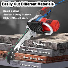 Electric Concrete Chain Saw 3800W Electric Diamond Chain Wall Cutter 6000 RPM Electric Concrete Cutting Saw Concrete Cutter Saw Electric Chainsaw Wall Cutter for Cutting Concrete Marble,35cm