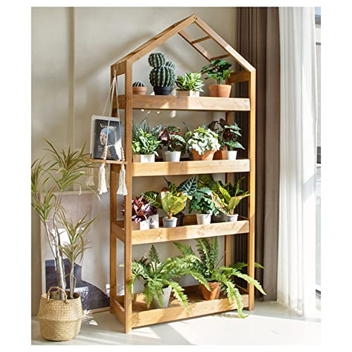 iumLeap Planting Work Bench Top Shelf & Lower Shelf Garden Table for Planting, Yard Balcony Gardening Bench Potting Table (Brown 75x35x178cm)