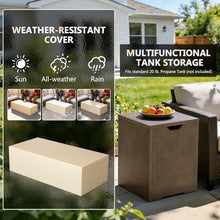 42" Outdoor Propane Fire Pit Table Rectangle Gas Firepit for Outside Patio