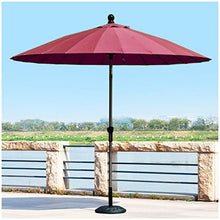 ARGENTFLUX 9ft/270cm Large Garden Parasol Outdoor Market Table Umbrella, Round Parasol with Tilt Adjustable and Crank, Aluminum Sunshade Umbrella(Red)