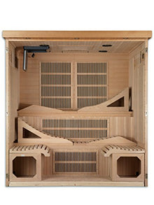 DYNAMIC SAUNAS Monaco 6-Person Near Zero EMF Far Infrared Sauna Canadian Hemlock