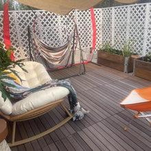 Apk i bc Double Casual Sofa Chair, Modern Outdoor Rocking Chair, Hand-Woven, Safe and Sturdy, Suitable for Garden, Load Capacity 300KG(Yellow,152 * 98 * 72)