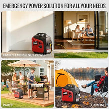 3600W Portable Generator Super Quiet Inverter Generator Ultra Lightweight for Home Backup Outdoor Camping, CO Sensor Protect, EPA, ECO Mode