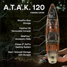 Wilderness Systems ATAK 120 Sit on Top Fishing Kayak 12 ft Sunset