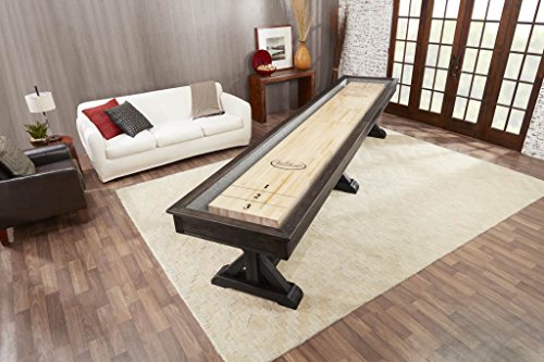 Playcraft Brazos River 14' Weathered Black Pro-Style Shuffleboard Table Black