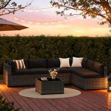 7-Piece Patio Furniture Set, Wicker Outdoor Furniture with Thick Cushions