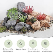 Realistic Fake Rocks For Yard, Artificial Landscape Solid Fake Rocks, Faux Stone Edging For LandScaping, PU Foam Decorative Cover, Multi-Purpose Decorative Stones For Landscaping Lawn(Size:47*40*46cm)