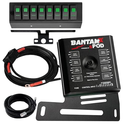 sPOD BantamX Green LED Switch Panel for JK 2007-2008 Green