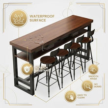 NOBBAT Kitchen Breakfast Bar,Bar Table,Breakfast Bar Table, Metal Frame