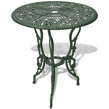JKSVTF 3 Piece Bistro Set Cast Aluminium Green, Garden Table and Chairs, Garden Chairs Set, Patio Set, Outdoor Table and Chairs, Garden Table Set -