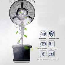 KUYBTU 26" Commercial Misting Fan, Misting System 90° Oscillation 5 Speed High-Velocity Outdoor Indoor Mist Fan Black Industrial Cool Low Noise