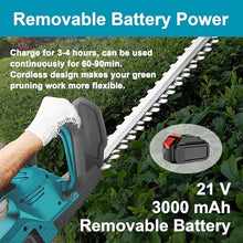 Cordless Hedge Trimmer, Electric Bush Trimmer 18.9 Inches Dual-Action Blades, 3/5" Cutting Capacity Handheld Shrub Pruning Trimmer For Garden, Yard, Lawn, Roadside, Tea Garden,2batteries