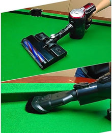 McbeAn Electric Pool Table Cloth Cleaner, 160W Handheld Table Cloth Vacuum Cleaner with 2-Speed Adjustment & LED Light, 2 Brush Heads, Suitable for Pool Table, Car Seat Cleaning
