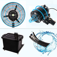 CUTPOIY 26" Misting Fan, Industrial Oscillating Fan with Adjustable Height, 3 Speeds & 40L Tank, Wheels Included, for Outdoor Factory Warehouse Cooling