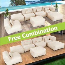 OPEAK 7PC Alassio Outdoor Patio Furniture Set Light Beige
