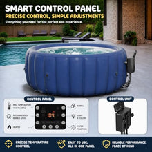 2-4 Person Inflatable Hot Tub, Round Portable Outdoor Spa, Safety-Grade Anti-Leak Protection, Skin-Friendly Material, Quiet Motor Operation, Tool-Free Simple Assembly