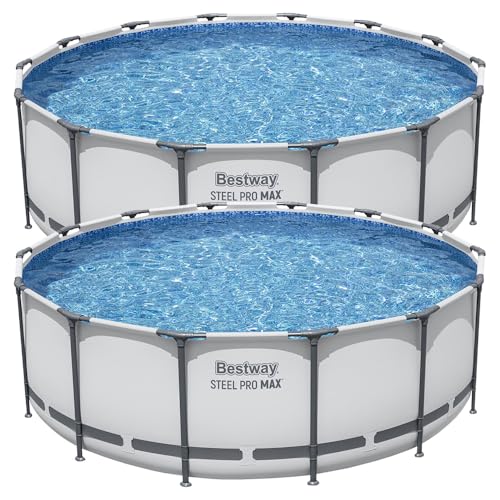 Bestway Steel Pro MAX 14' x 48" Above Ground Pool Set with Pump, 2 Pack