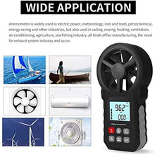 CARUTU Digital Anemometer Handheld Wind Speed Meter for Measuring Wind Speed, Temperature and Wind Chill with Backlight and Max/Min