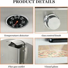 WZUOPG Outdoor Electric/Gas Pizza Oven, Portable Propane Pizza Grilling Stove, Outdoor Kitchen, Pizza Food Outdoor Oven for Camping, Backyard, Tailgating,110V