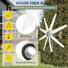 Fablestoryem 12000W Wind Turbine Generator Kit,Wind Mill Generator with 8 Blade,12V 24V 48V, Wind Mill Generator with Solar Wind Hybrid Controller,Medium Windmill Household Small,12V