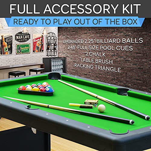 SereneLife Folding Pool Table Green
