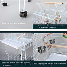 QTBH Flight Cage Pet Interactive Racks and Movable Parrot Cages are Suitable for Canaries Small Parrots, Finches, Love Birds and Parakeets Bird Cage (Color : White)