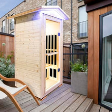 Daleyzay 1 Person Spruce Far Infrared Indoor Sauna 1300W Natural