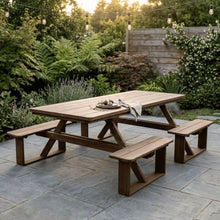 Keystone Amish Co. Product Title Western Red Cedar 8' Walk-in Picnic Table, Outdoor Patio Table, Amish Crafted, Made in USA, Unfinished